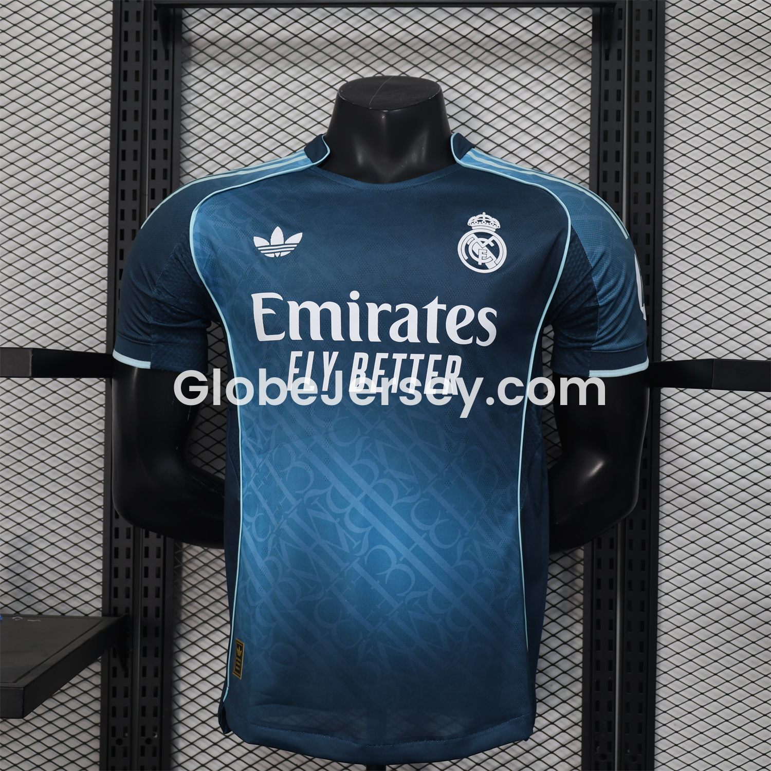 GlobeJersey-Real Madrid 25-26 Blue Gradient Jersey with RMFC Pattern - Player Version