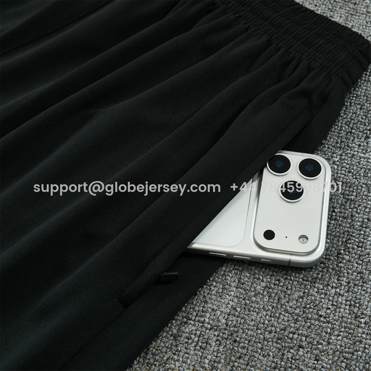 GlobeJersey-Inter Milan 25-26 Short-Sleeve Training Set - Black And Grey Top & Pants