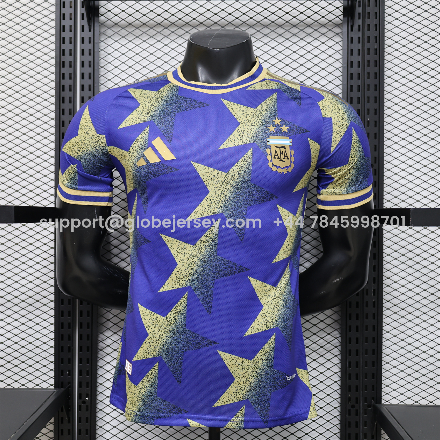 GlobeJersey-Argentina 2026 Yellow Stars Purple Special Jersey - Player Version