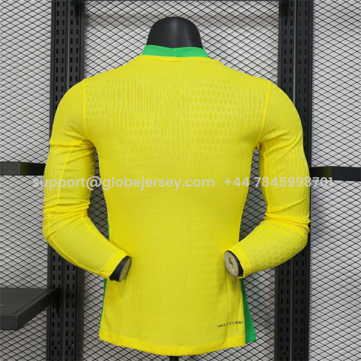 GlobeJersey-Brazil 2025 Women's Team Home Long Sleeves Jersey - Men's Player Version