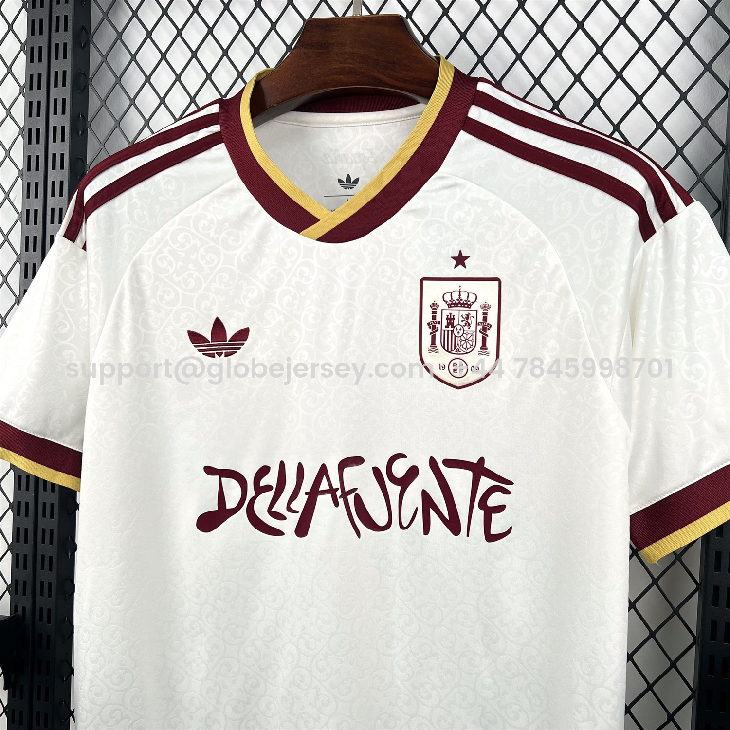 GlobeJersey-Spain 2026 Dellafuente Co-Branded White Jersey - Fans Version