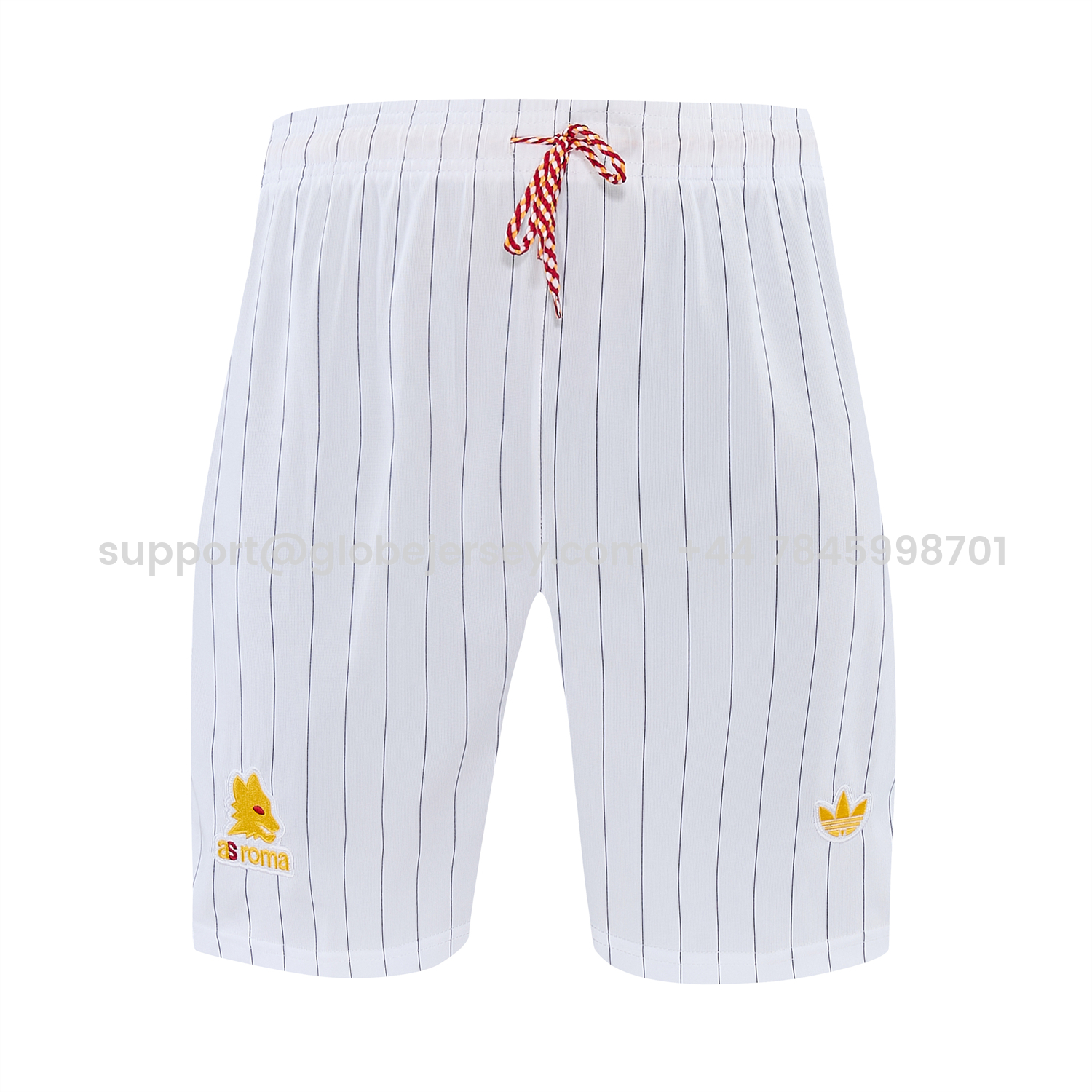 GlobeJersey-Roma 25-26 Retro Style Short-Sleeve Training Set - White Top & White Pants