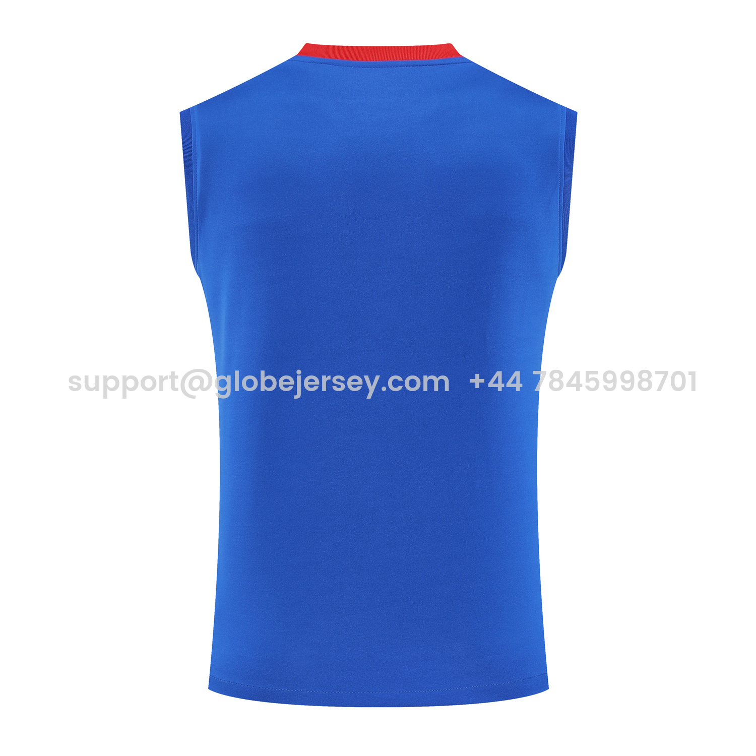 GlobeJersey-Paris Saint-Germain PSG 25-26 Vest Training Set - Red And Blue Lines Vest & Blue Shorts