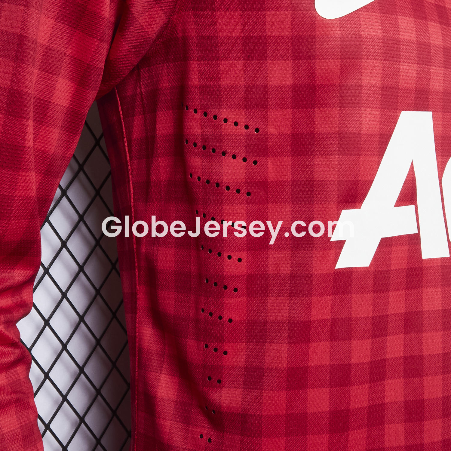 GlobeJersey-Retro Manchester United 2012-13 Home Long Sleeve Jersey - Player Version