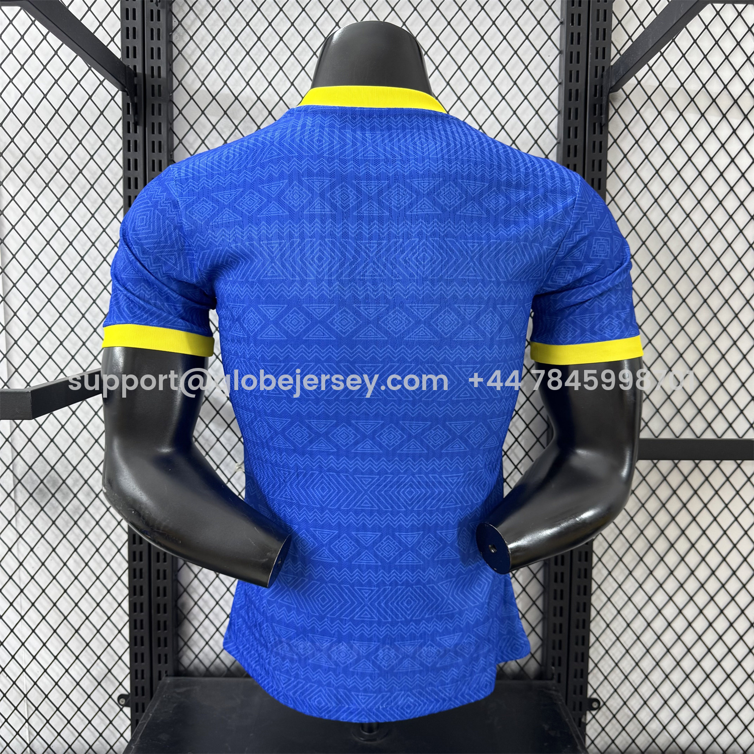 GlobeJersey-Brazil 2026 Diamond Texture Blue Special Jersey - Player Version