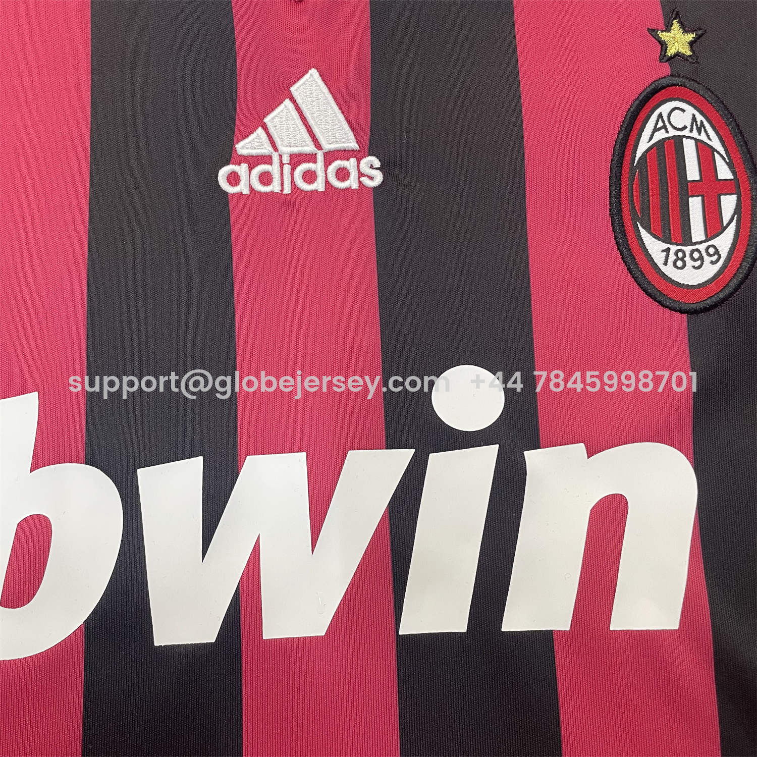 GlobeJersey-Retro AC Milan 2009-10 Home Red Kids Kit