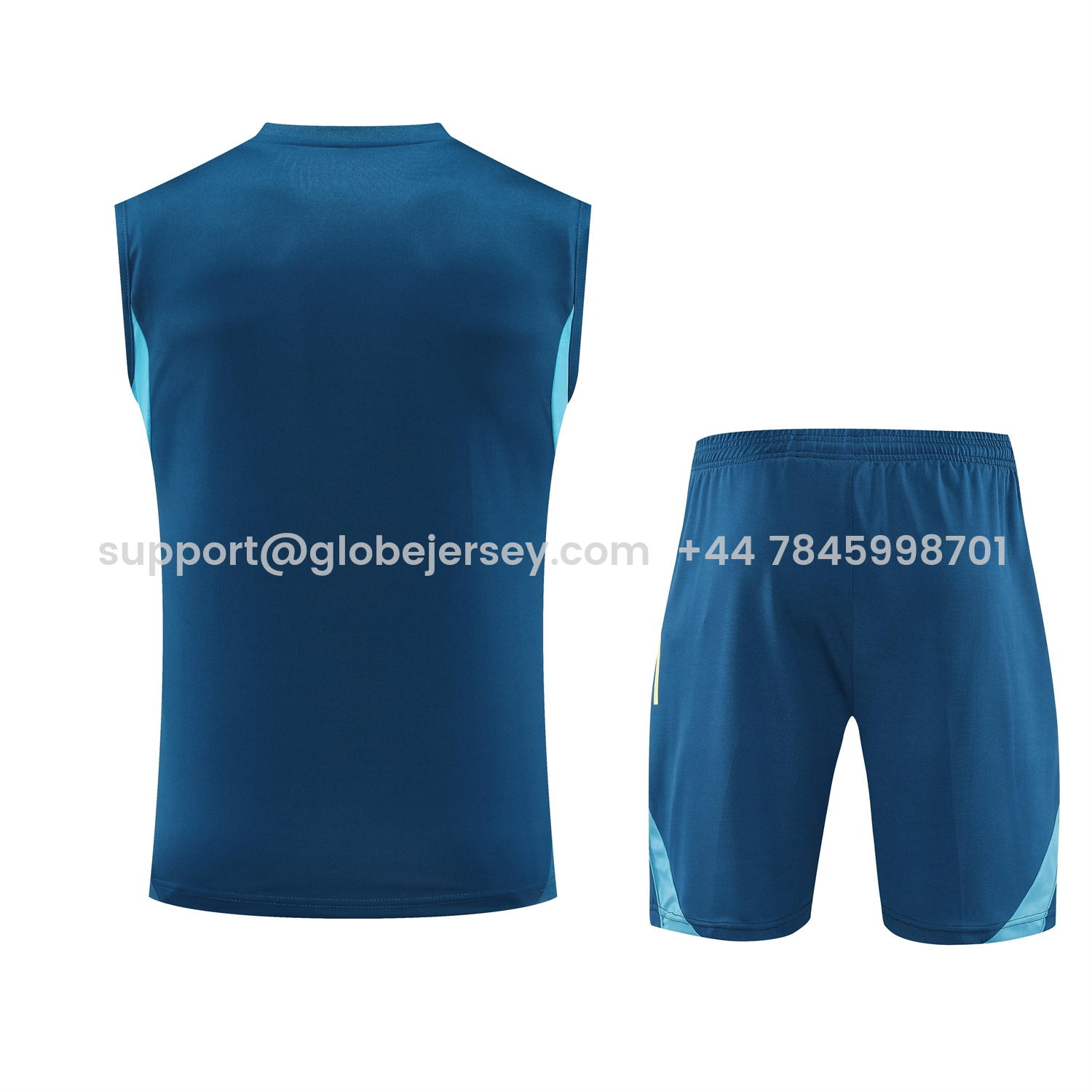 GlobeJersey-Club América 25-26 Short-Sleeve Training Set - Royal Blue With Light Blue Accents Top & Pants