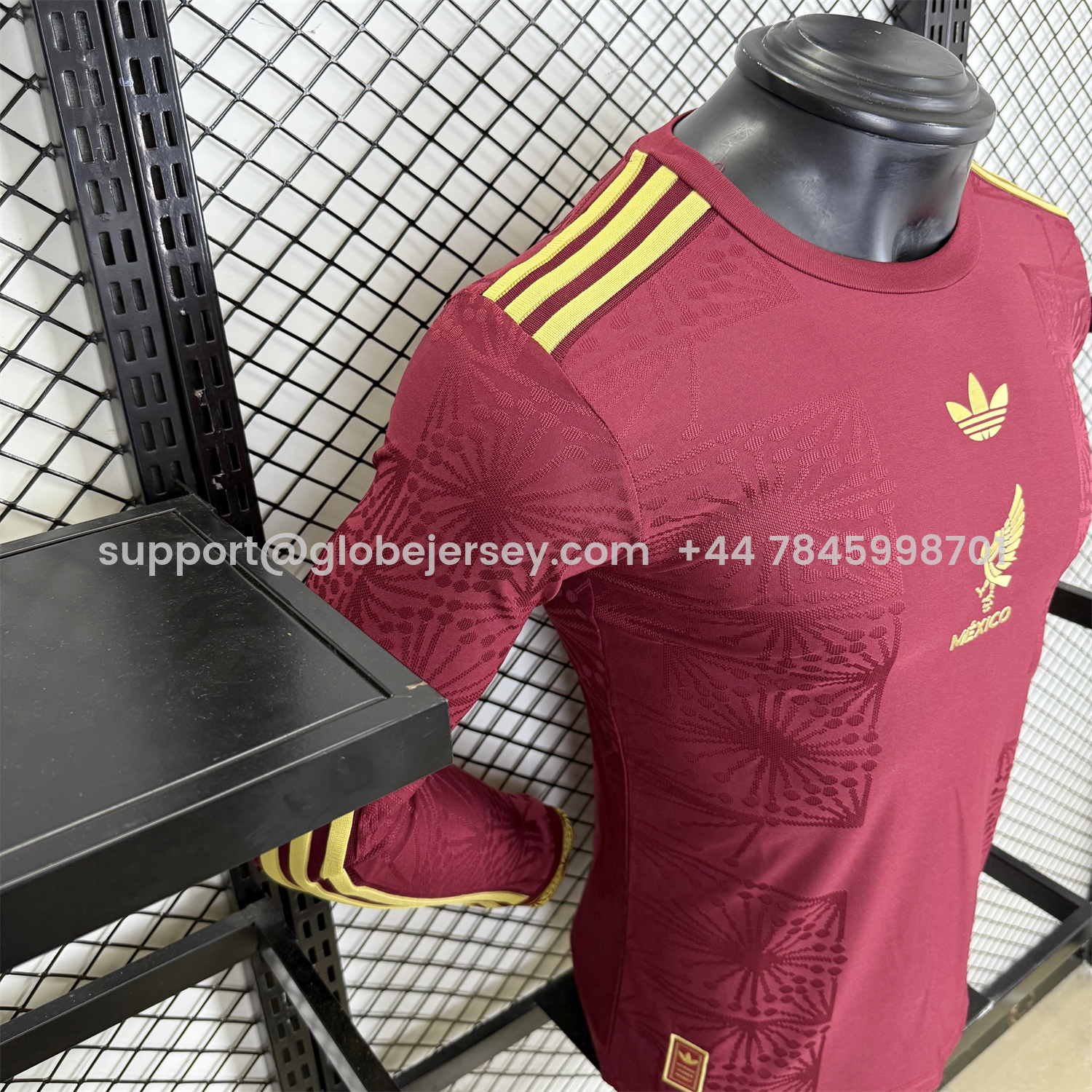 GlobeJersey-Mexico 2025 Gold Cup Red Long Sleeves Jersey - Player Version