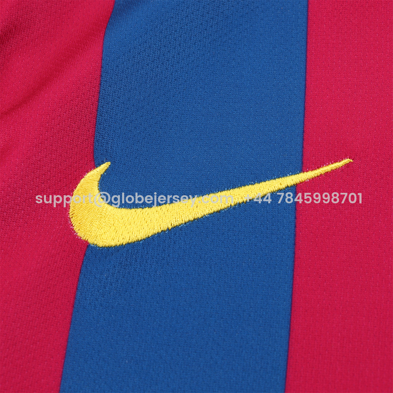 GlobeJersey-Retro Barcelona 2005-06 Home Long Sleeve Kids Kit