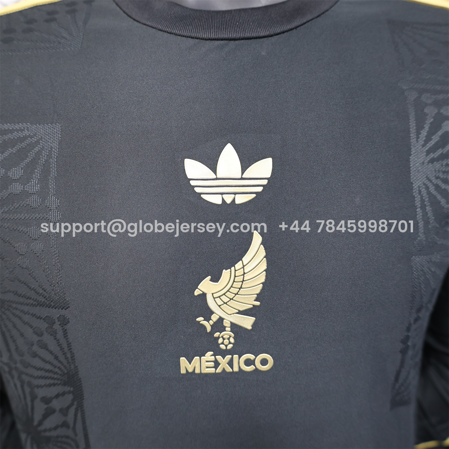 GlobeJersey-Mexico 2025 Gold Cup Black Long Sleeves Jersey - Player Version