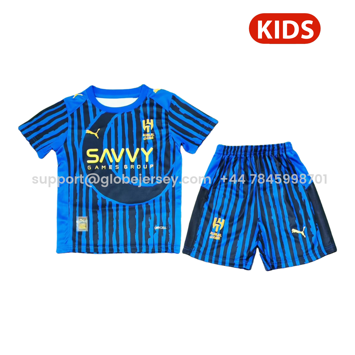 GlobeJersey-Al Hilal Riyadh Crescent 25-26 Club World Cup Home Kids Kit