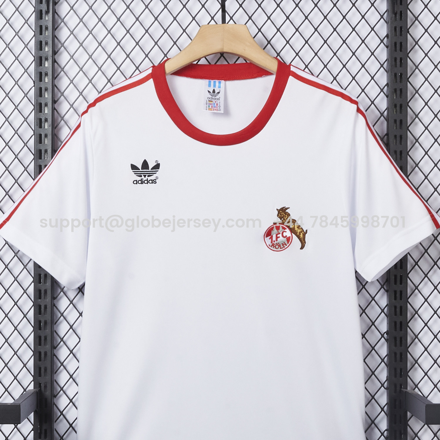 GlobeJersey-Retro 1. FC Köln 1976-77 Away White Jersey