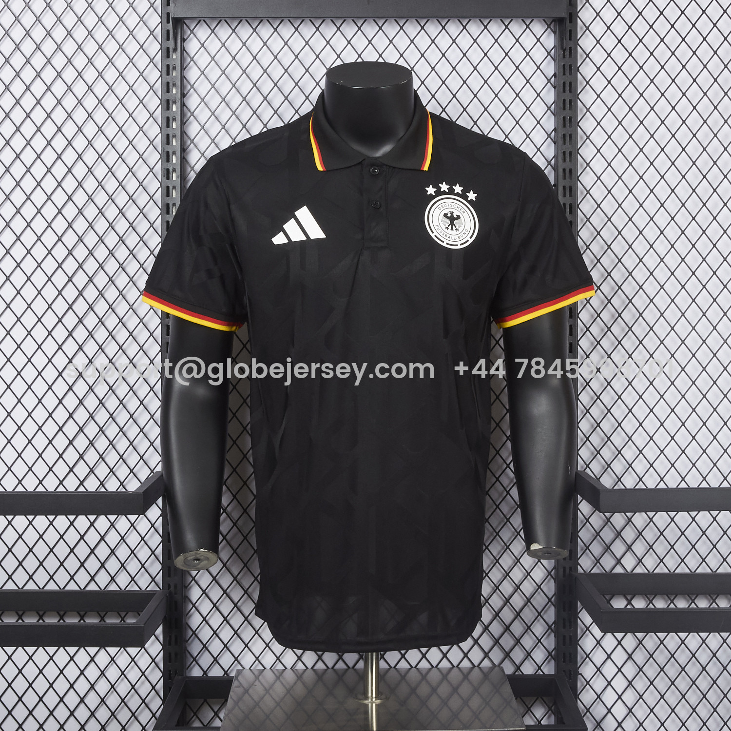 GlobeJersey-Germany 2026 Black Special Edition Polo Jersey - Player Version