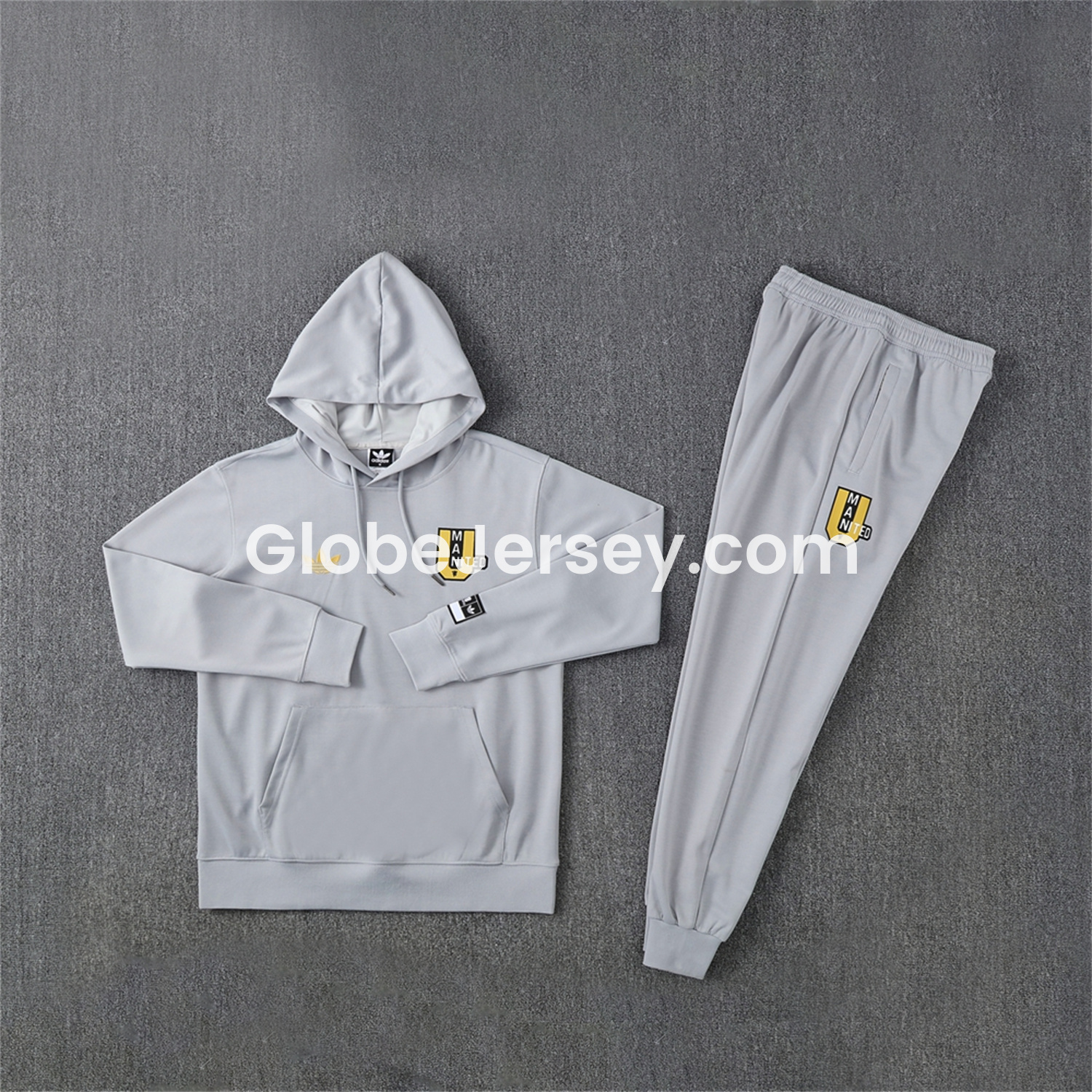 GlobeJersey-Manchester United 25-26 Originals Varsity Hoodie Set - Grey Hoodie and Pants