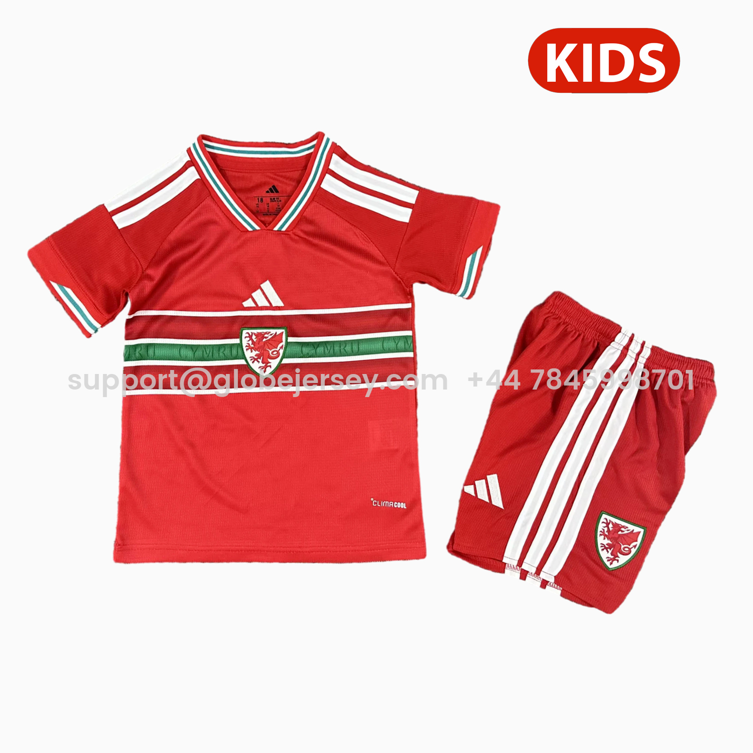 GlobeJersey-Wales 2026 Home Kids Kit