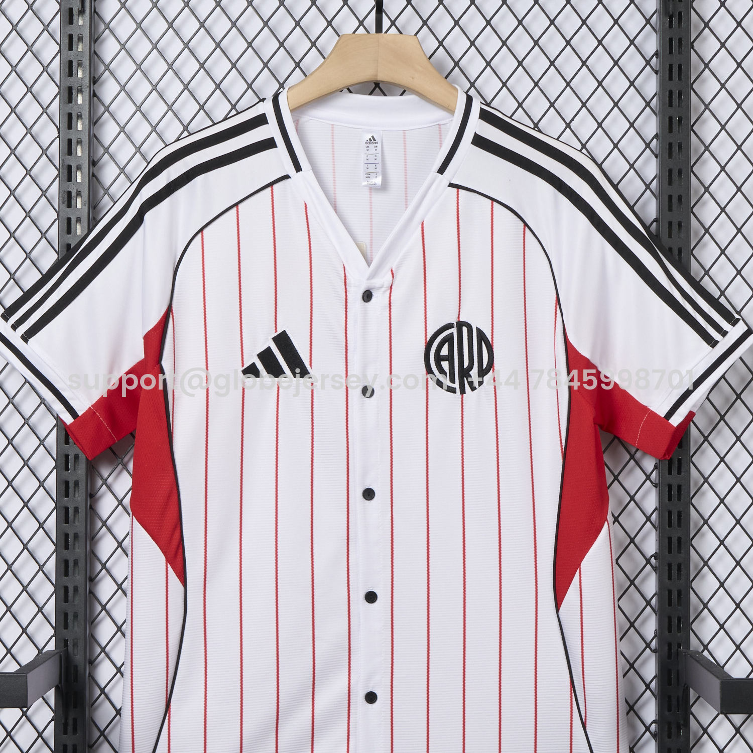 GlobeJersey-River Plate 25-26 White Baseball Jersey