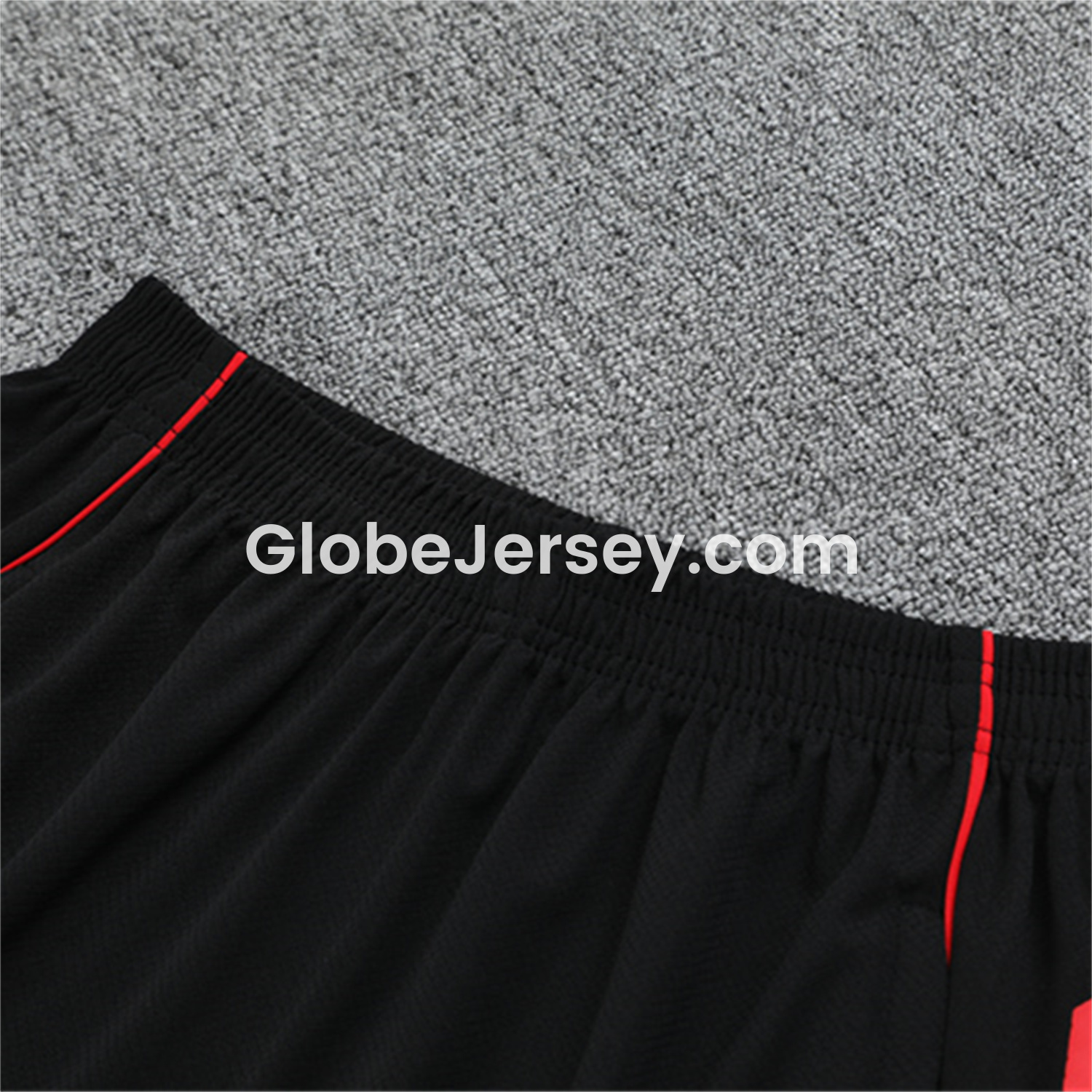 GlobeJersey-Manchester United 25-26 Short-Sleeve Training Set - Red Top & Black Shorts