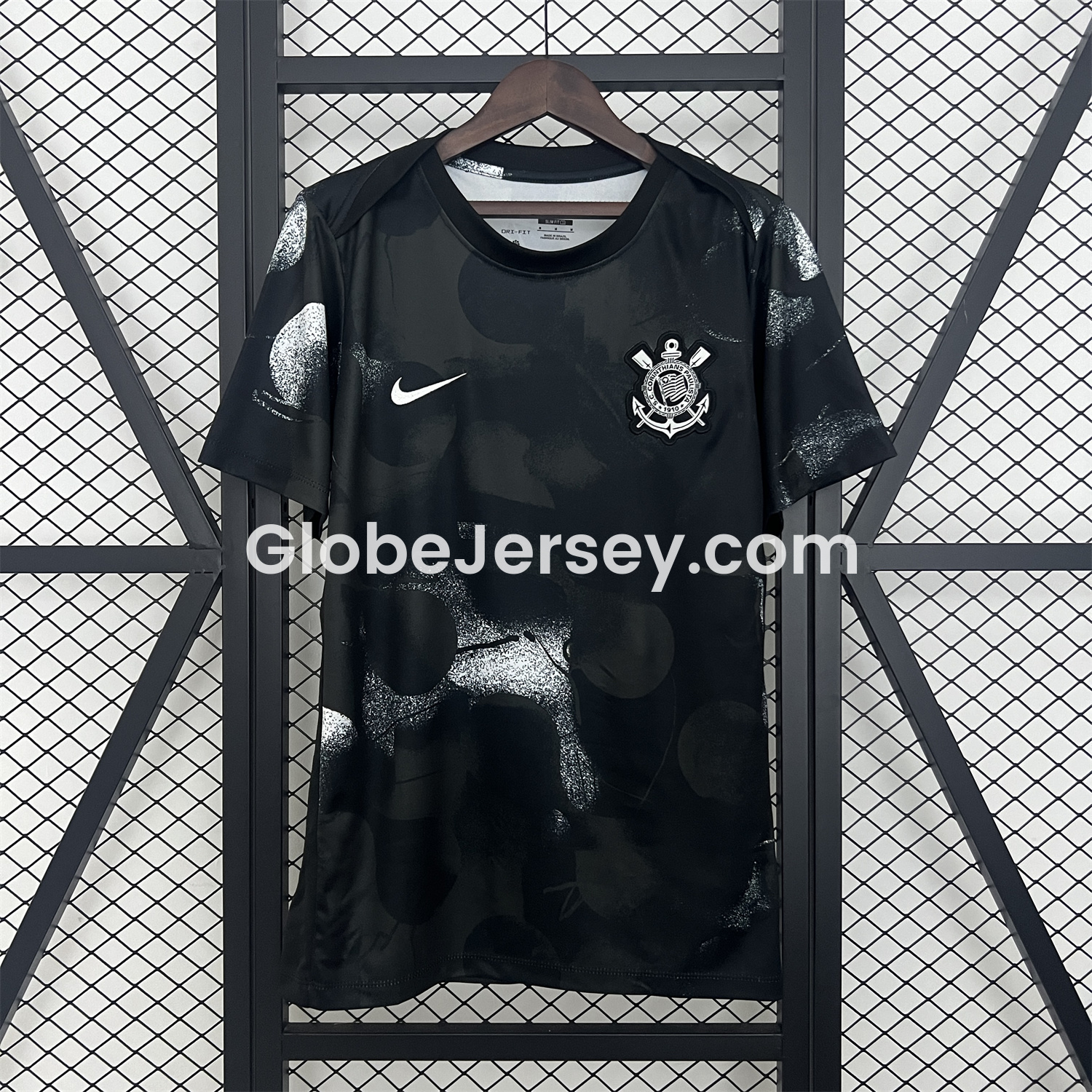 GlobeJersey-Corinthians 2025-26 Black Training Jersey - Fans Version