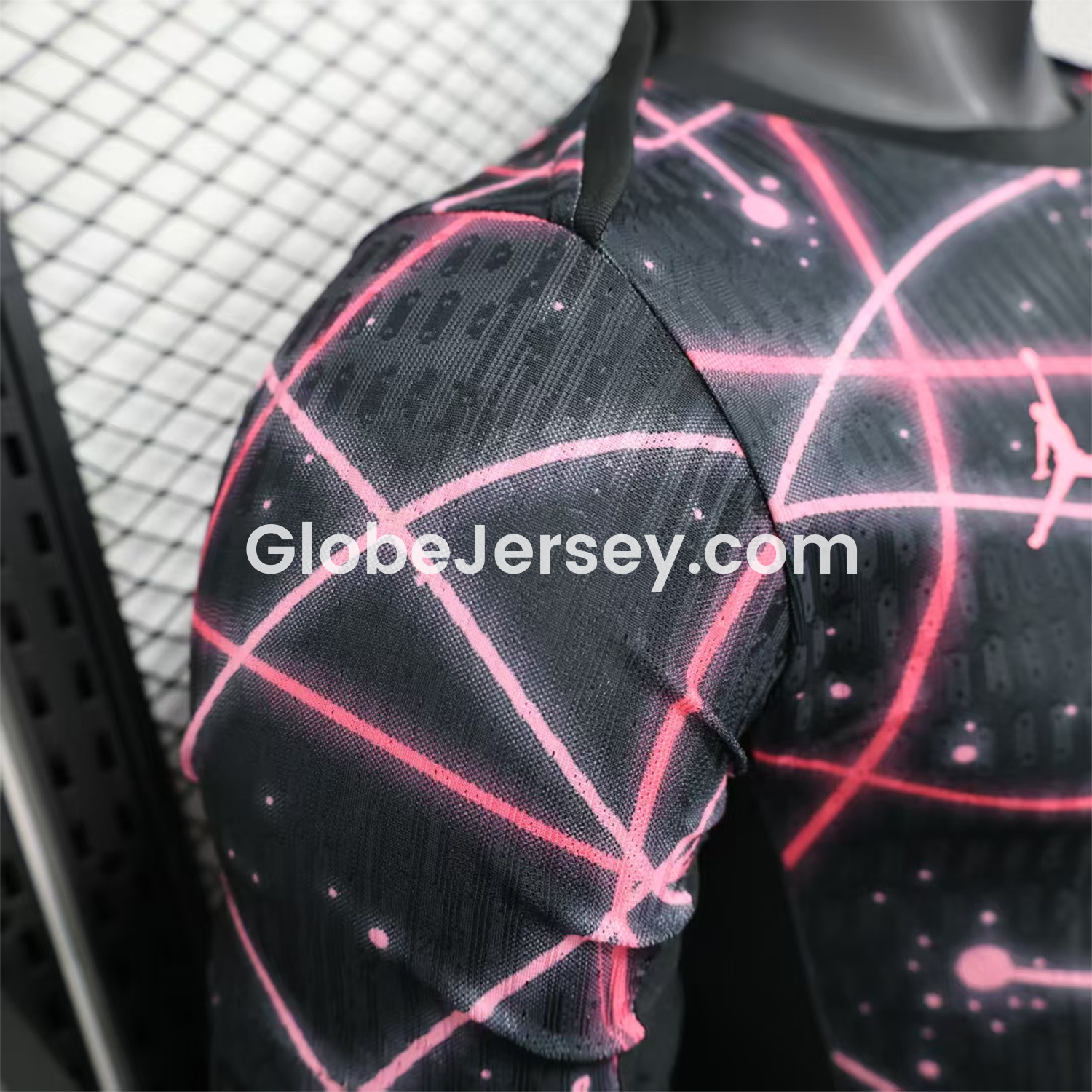 GlobeJersey-Paris Saint-Germain PSG 25-26 Pink Lines Jordan Black Special Jersey - Player Version