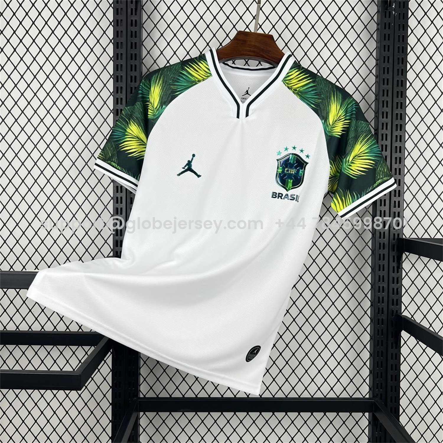 GlobeJersey-Brazil 2026 White With Green Special Jersey - Fans Version