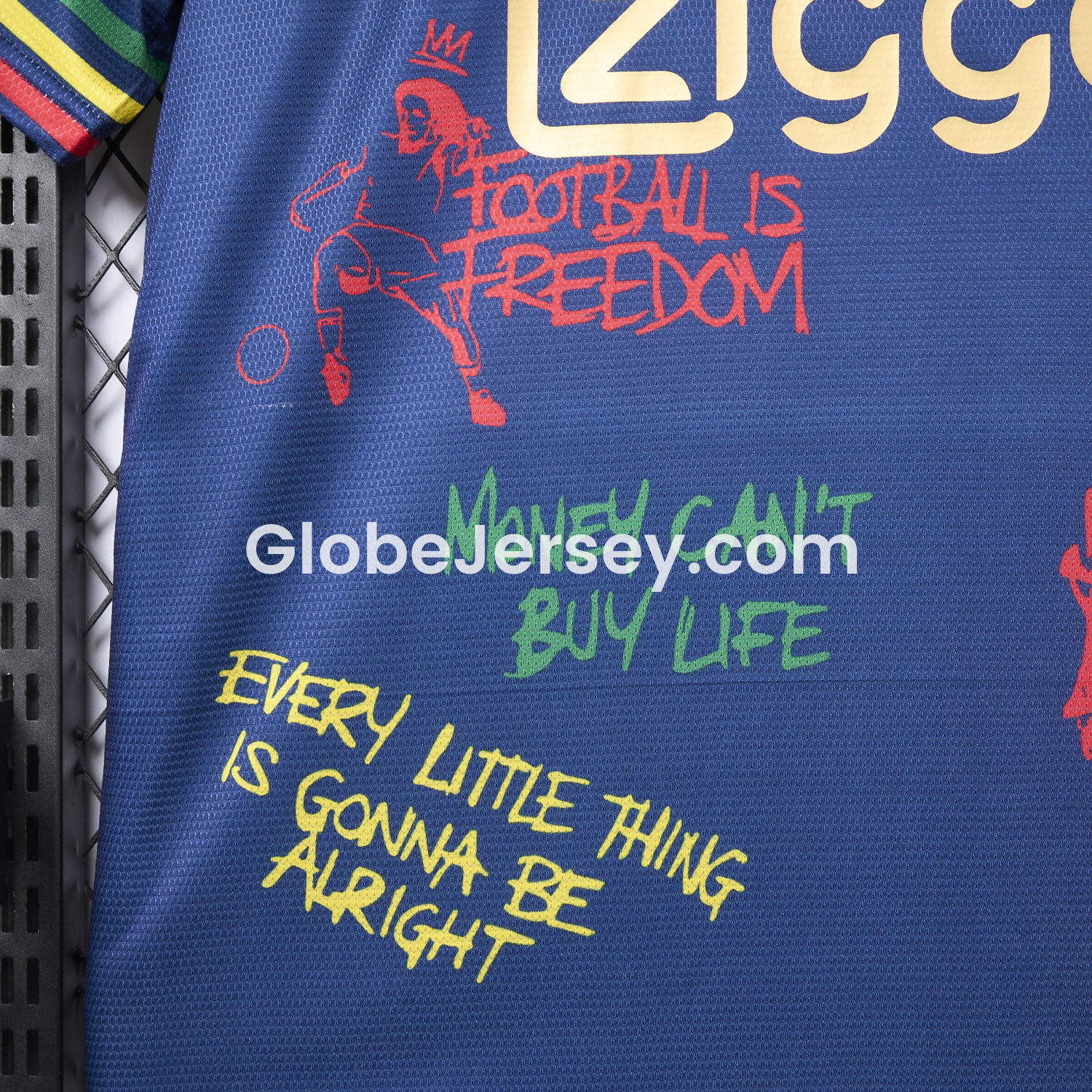 GlobeJersey-Ajax x B-O-B Marly 2025-26 40th Blue Special Edition Jersey - Fans Version