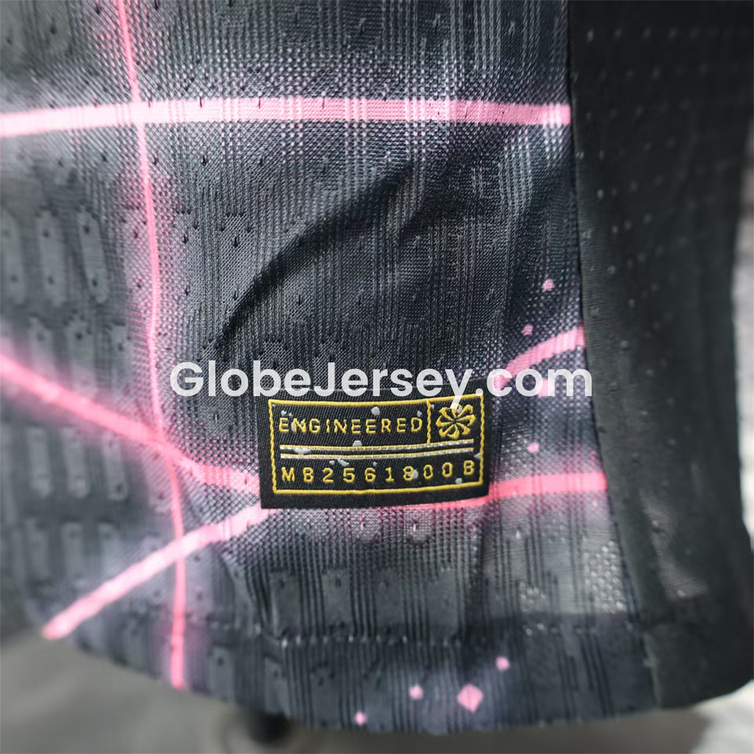 GlobeJersey-Paris Saint-Germain PSG 25-26 Pink Lines Jordan Black Special Jersey - Player Version