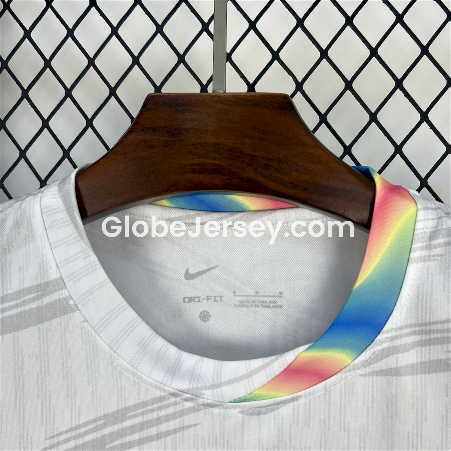 GlobeJersey-Barcelona 25-26 Colored Cuffs White Jersey - Fans Version