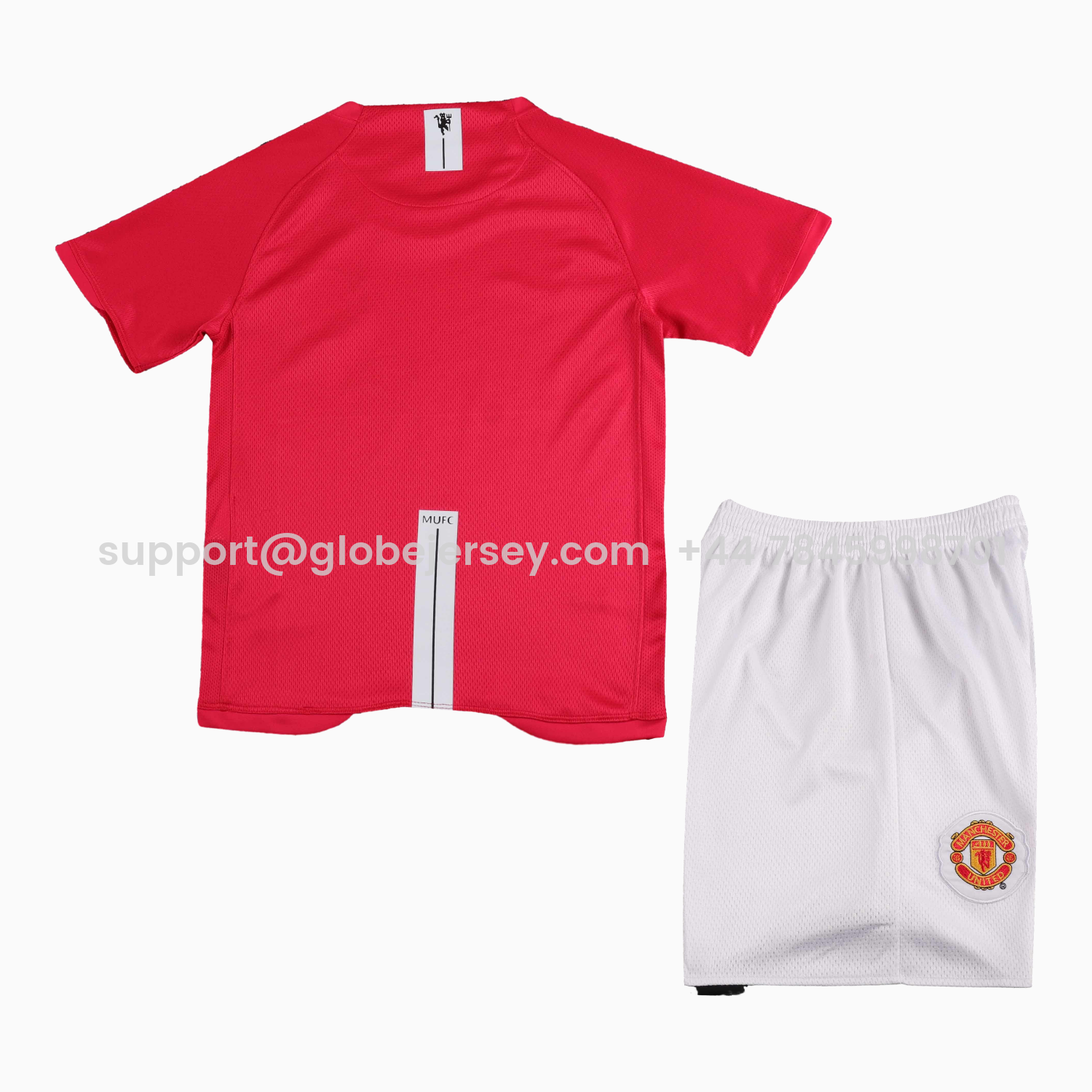 GlobeJersey-Retro Manchester United 2007-08 Home Kids Kit