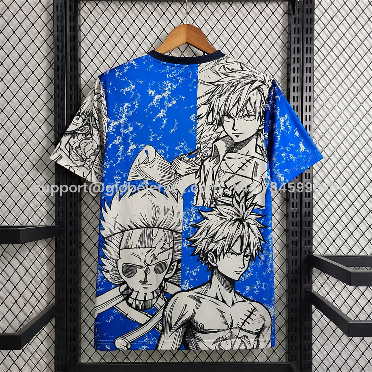 GlobeJersey-Japan 2026 Scar Luffy Blue White Special Jersey - Fans Version