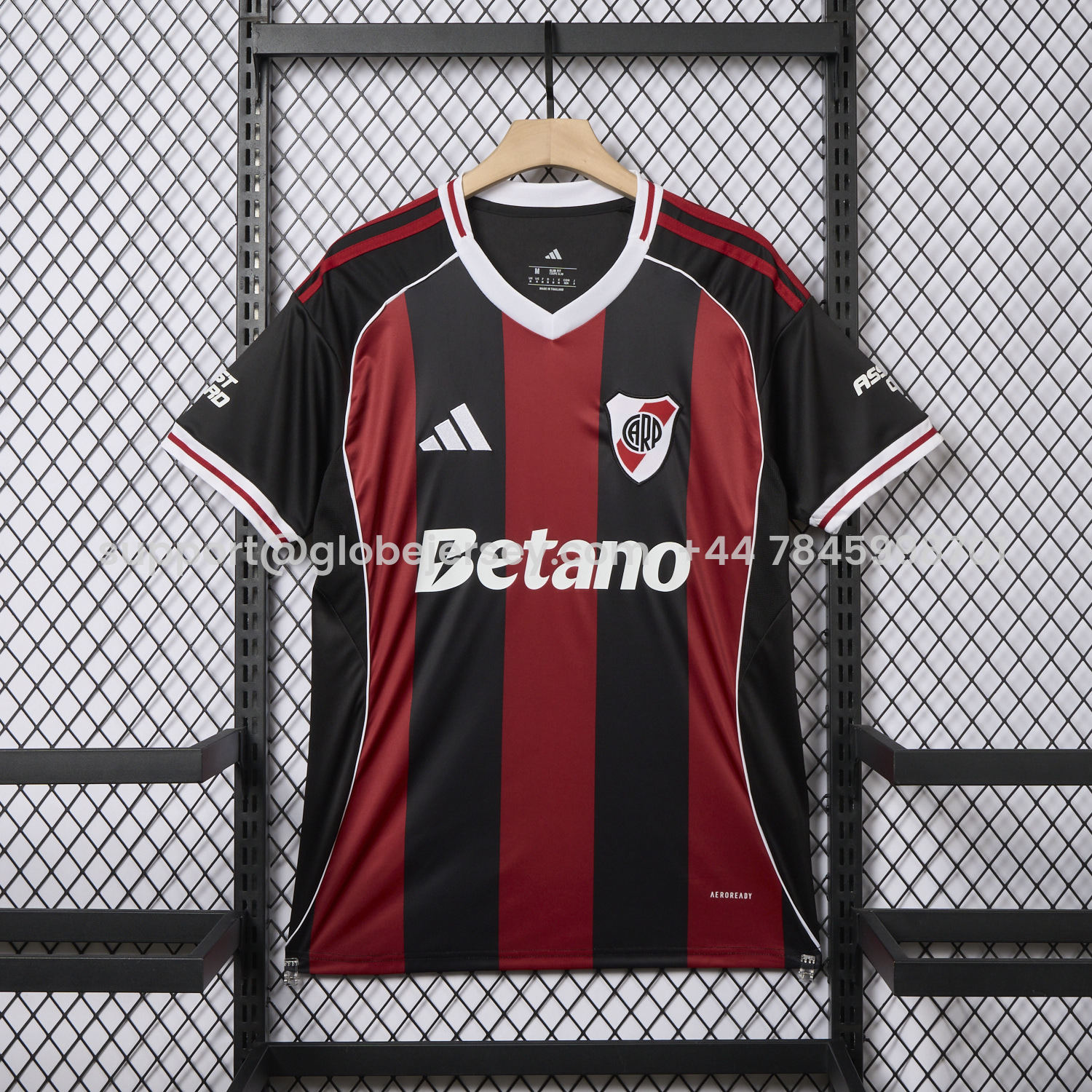 GlobeJersey-River Plate 25-26 Away Jersey With Chest Sponsor - Fans Version