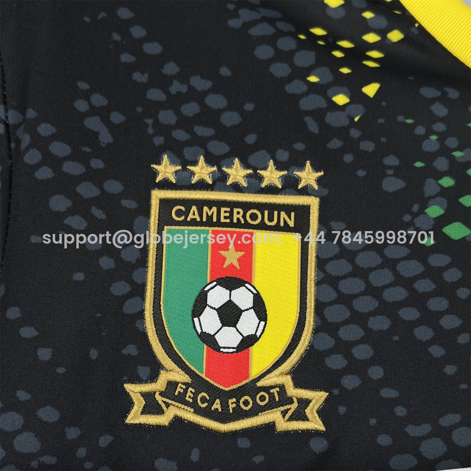 GlobeJersey-Cameroon 2026 Black Special Jersey - Fans Version