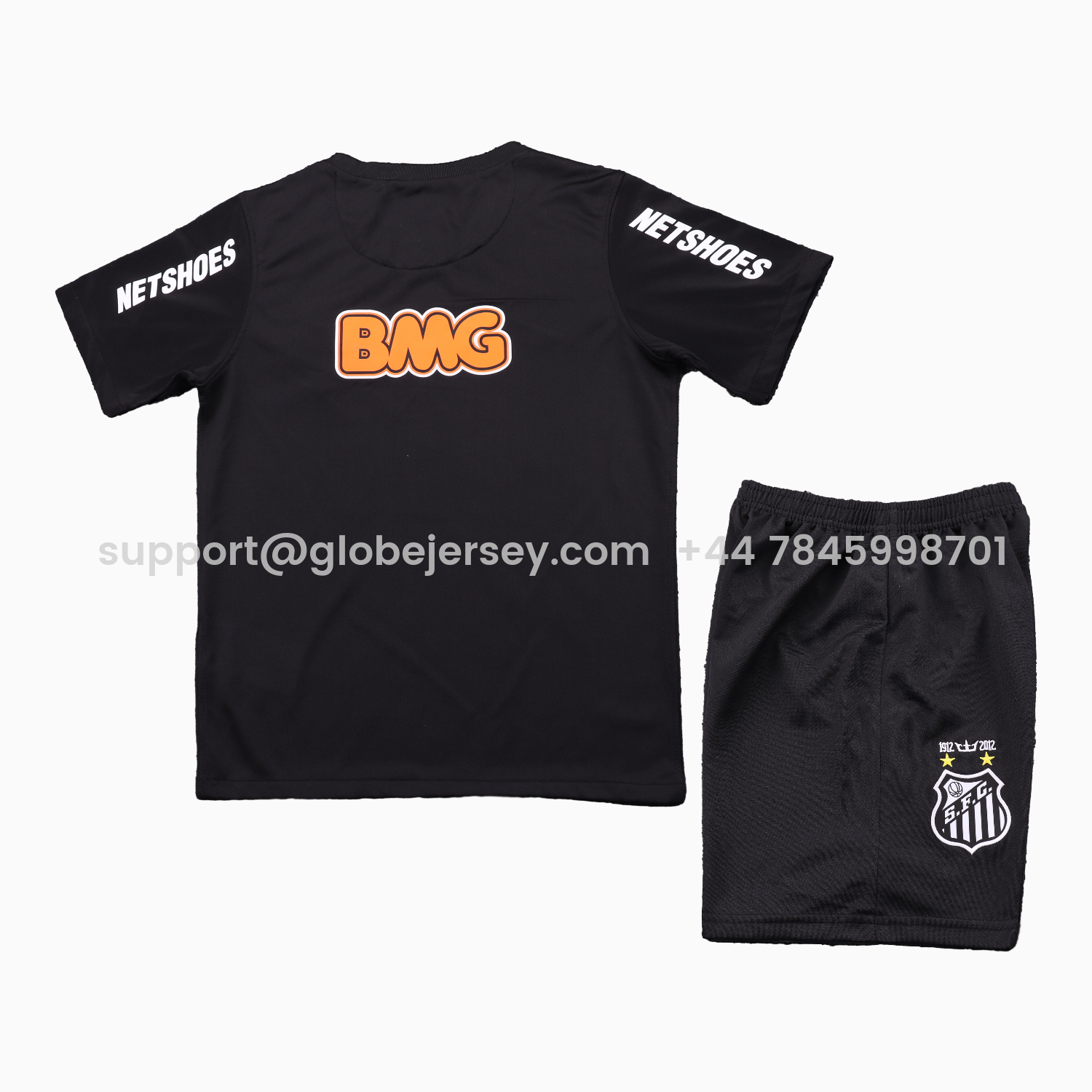 GlobeJersey-Retro Santos 2012 Black Special Kids Kit