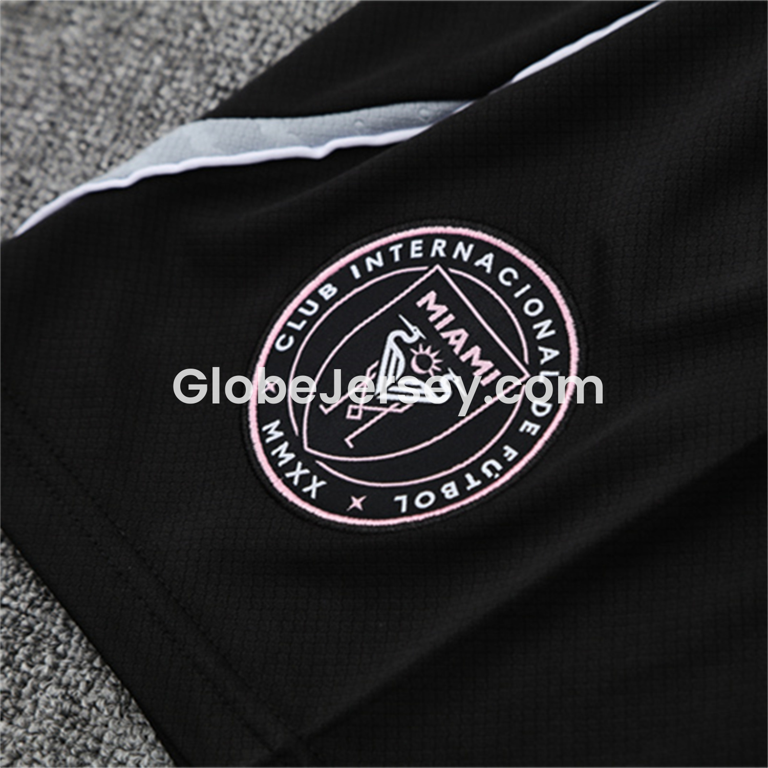GlobeJersey-INT M.A.M 25-26 Short-Sleeve Training Set - Black Top and Shorts