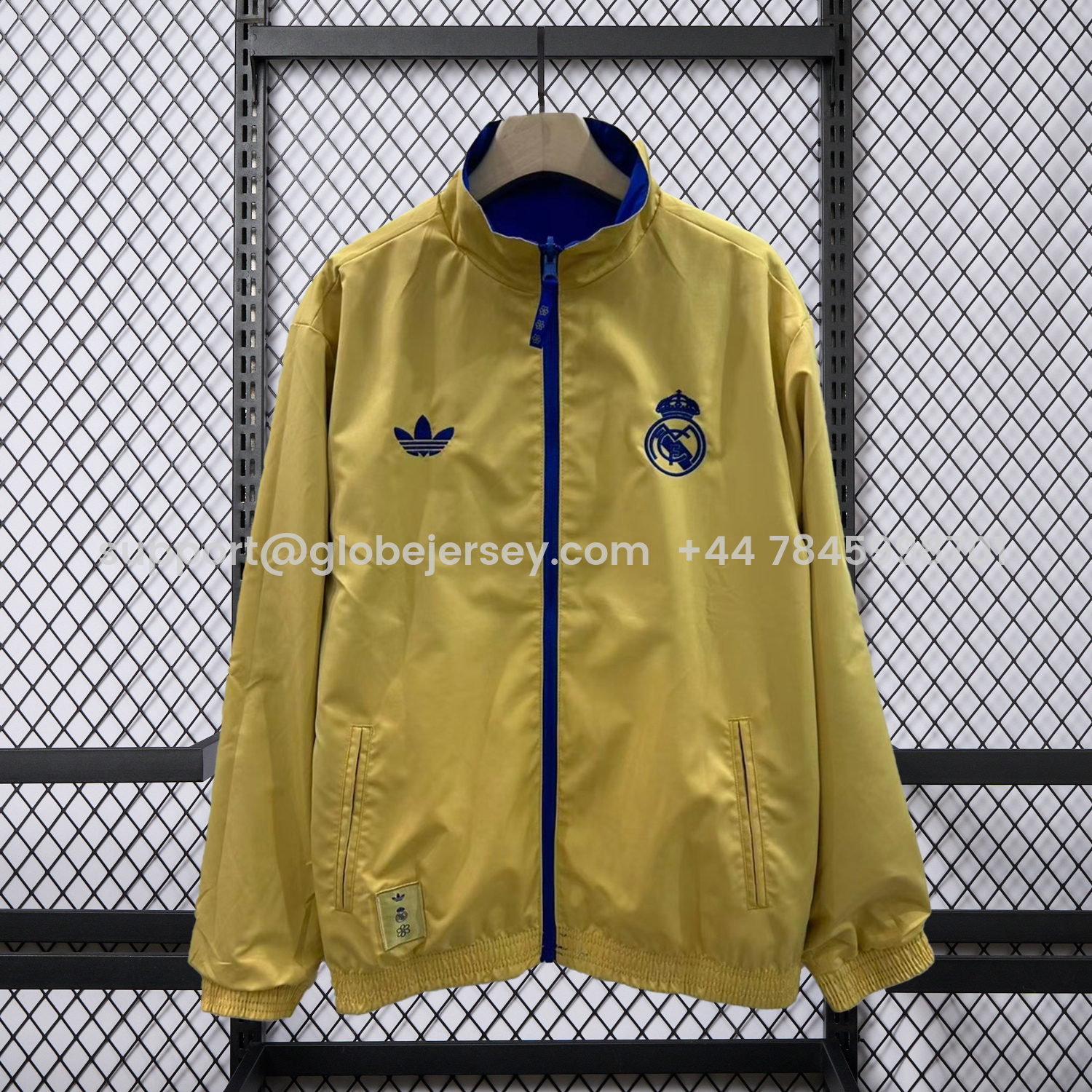 GlobeJersey-Real Madrid 25-26 Cultural Story Chinese Lucky Double Sided Windbreaker Jacket - Blue