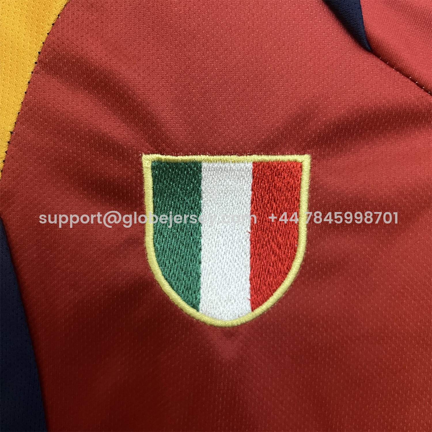 GlobeJersey-Retro Roma 2001-02 Home Kids Kit