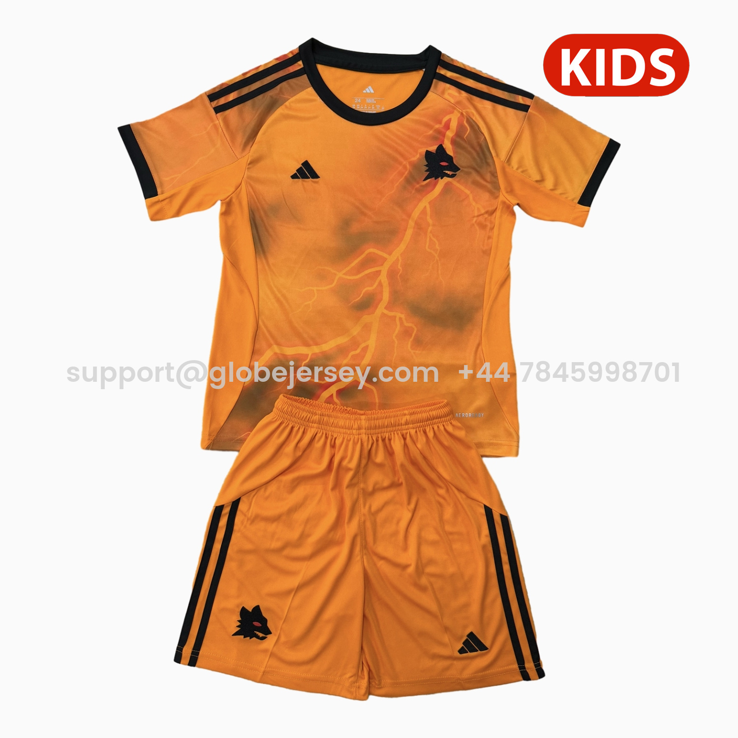 GlobeJersey-AS Roma 25-26 Away Kids Kit