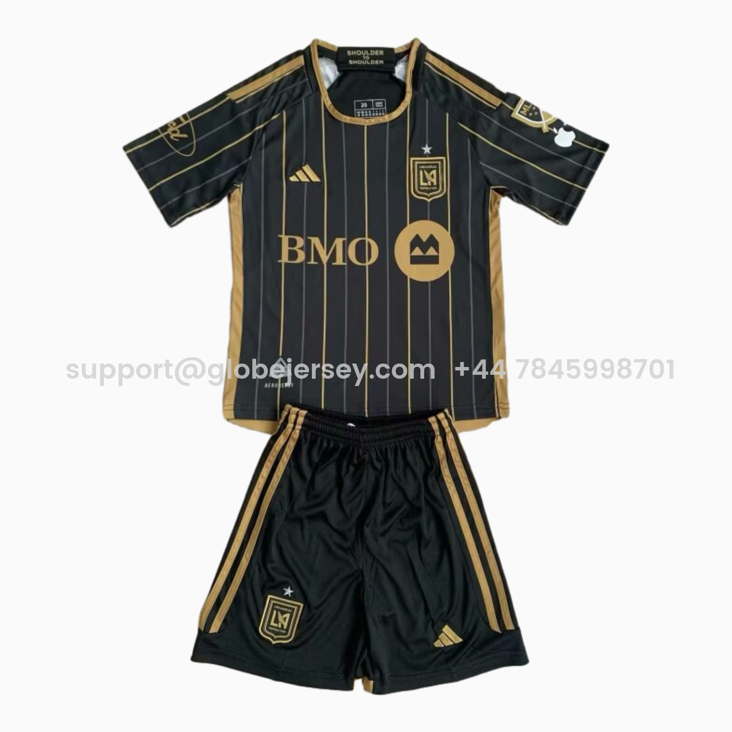 GlobeJersey-Los Angeles FC 2025 Home Men's Adult Jersey Set - Fans Version