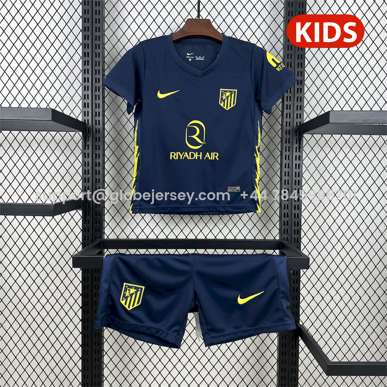 GlobeJersey-Atletico Madrid 25-26 Away Kids Kit