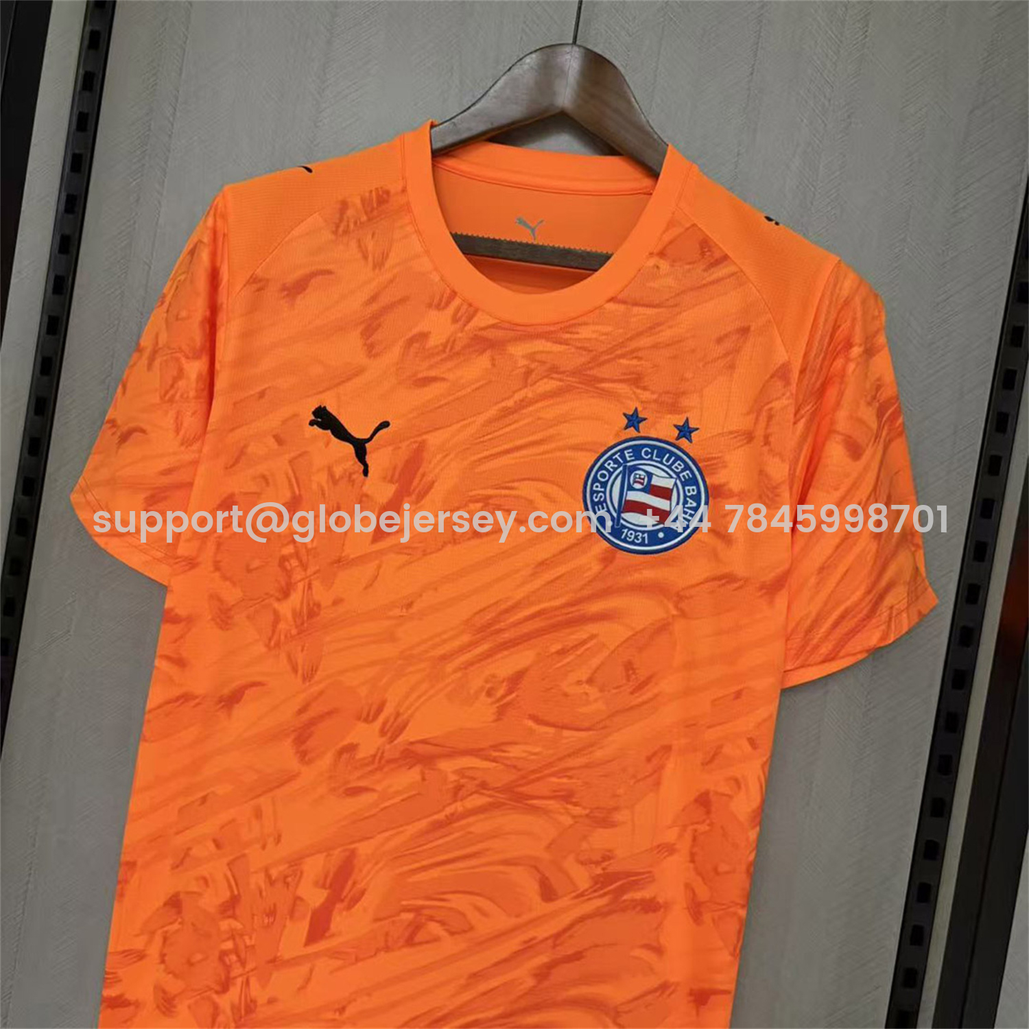 GlobeJersey-Bahia 26-27 Orange Goalkeeper Jersey - Fans Version