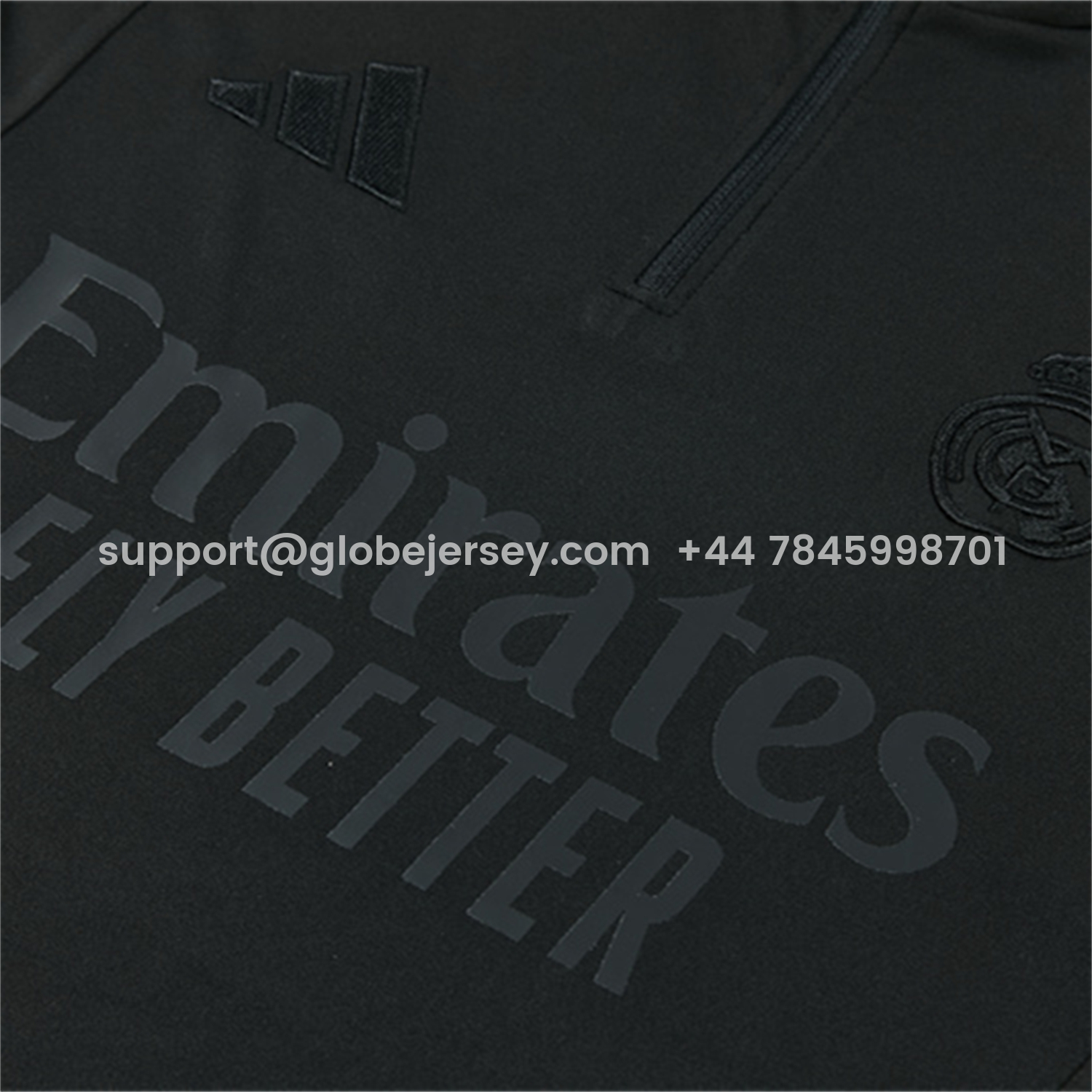 GlobeJersey-Real Madrid 26-27 Long Sleeves Training Set - Pure Black Top And Pants