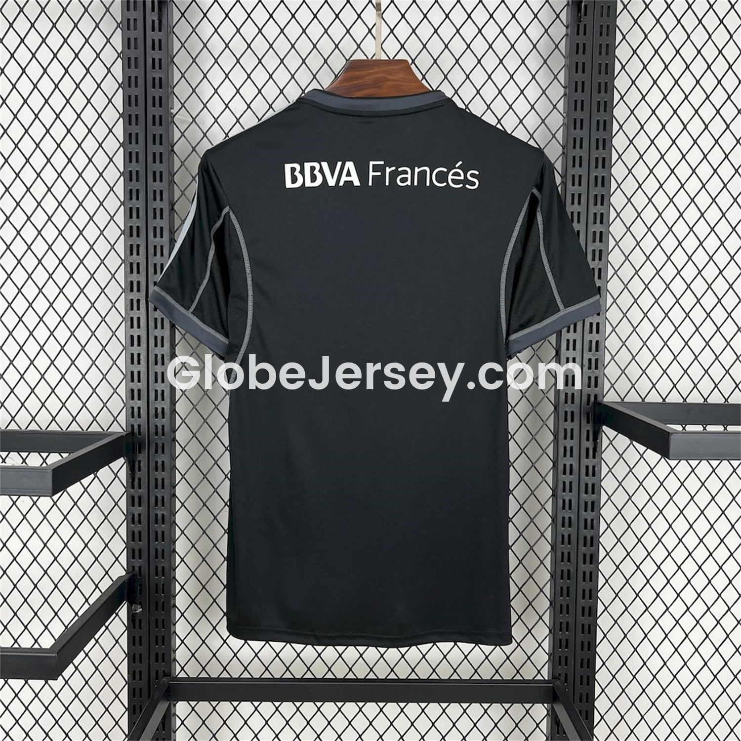 GlobeJersey-Retro River Plate 2013-14 75th Anniversary Black Jersey