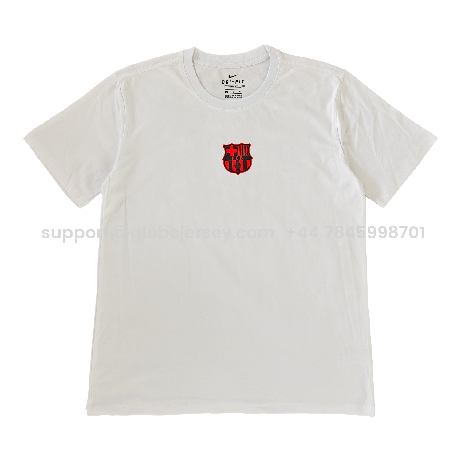 GlobeJersey-Barcelona Més Que Un Club Skateboard Aesthetics T-shirt【White】