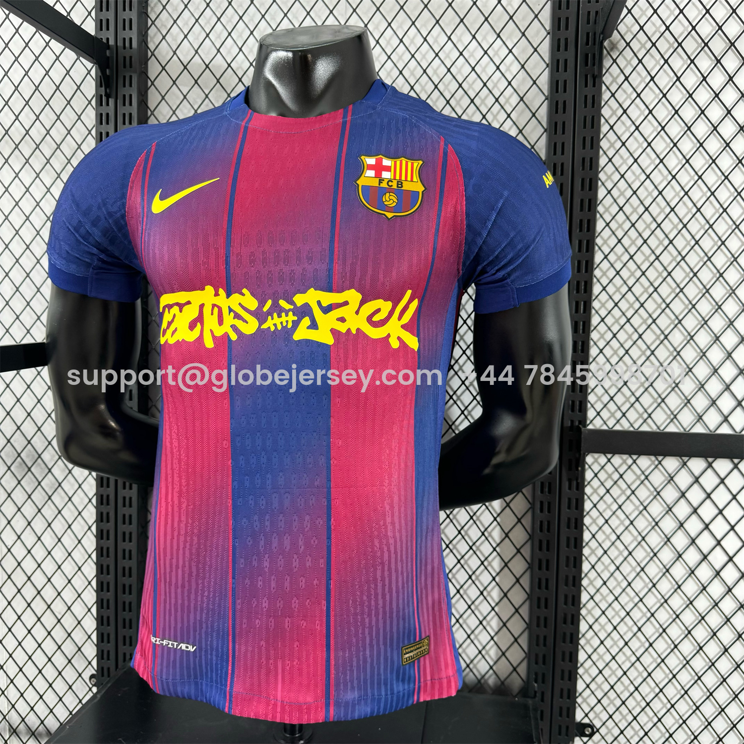 GlobeJersey-Barcelona x Travis Scott 25-26 Home Special Edition Jersey - Player Version