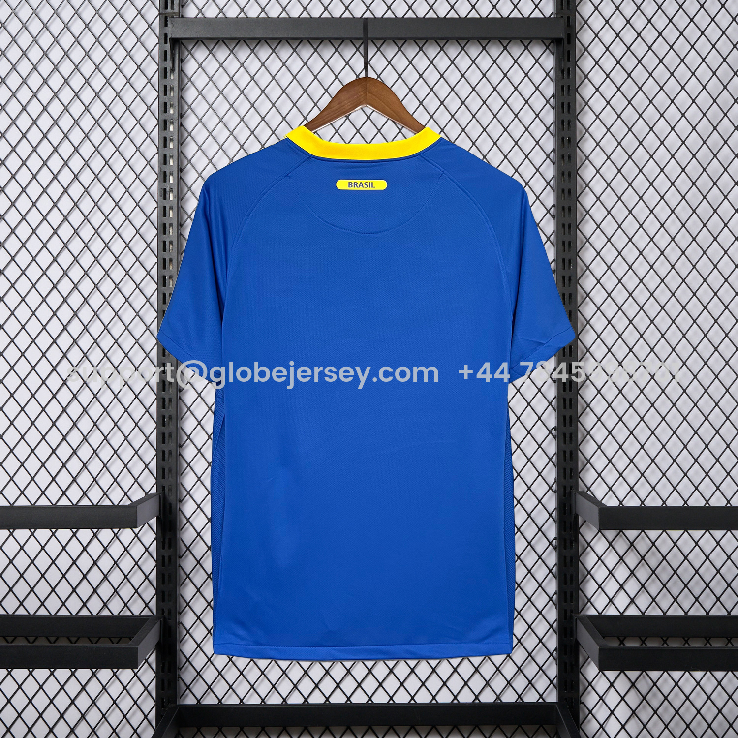 GlobeJersey-Retro Brazil 2010 Away Blue Jersey