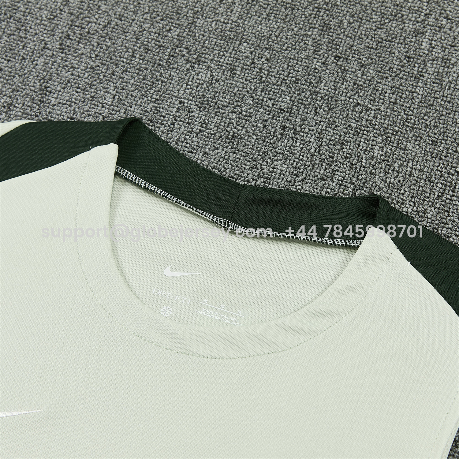 GlobeJersey-C.H.E.L.S.E.A 25-26 Vest Training Set - Light Gray With Dark Green Accents Top & Dark Green Pants