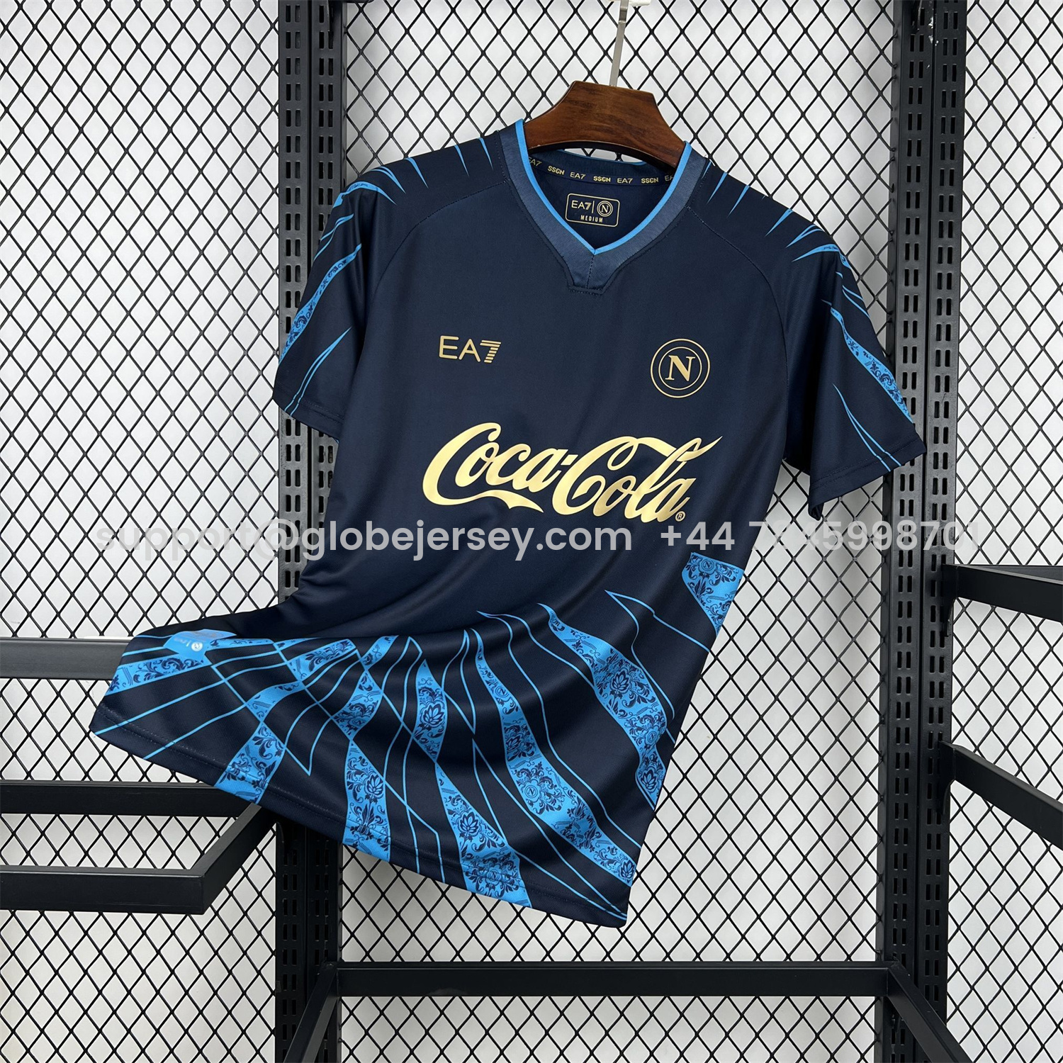 GlobeJersey-Napoli 25-26 CocaCola Dark Blue Special Jersey - Fans Version