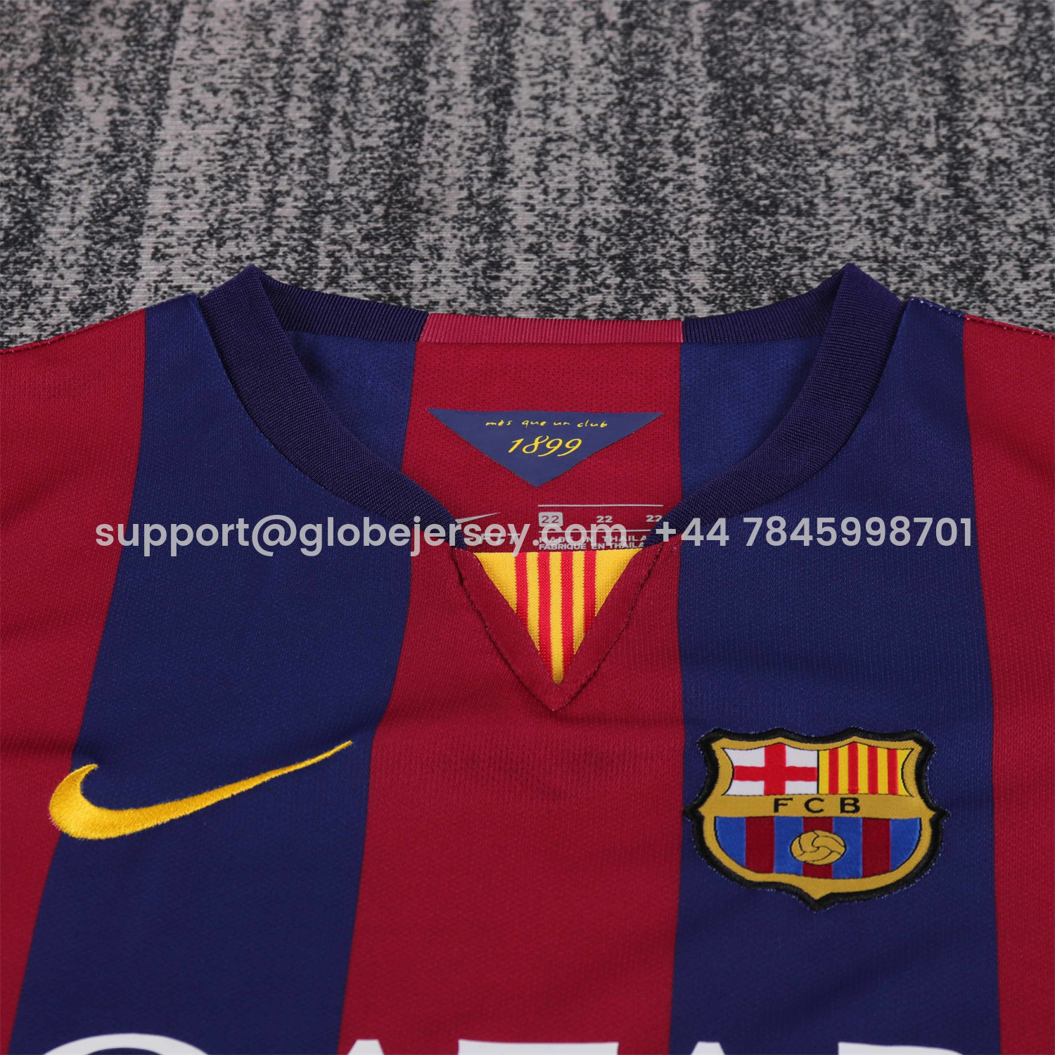 GlobeJersey-Retro Barcelona 2014-15 Home Kids Kit