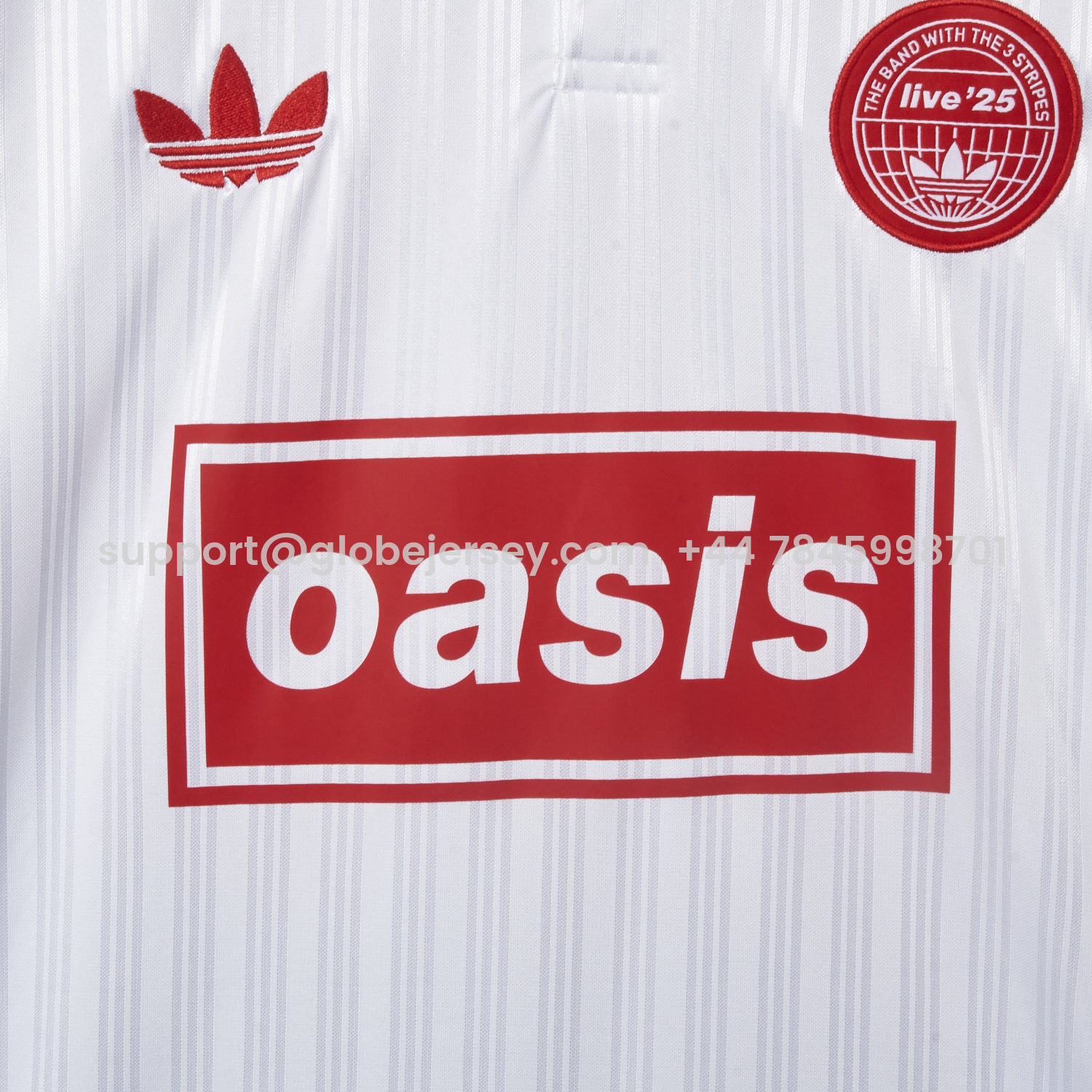 GlobeJersey-Bohemian 25-26 Oasis Originals Tour White And Red Jersey With Number 25 - Fans Version