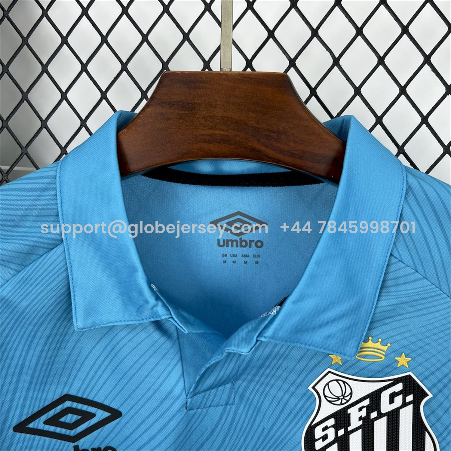 GlobeJersey-Santos 25-26 Third Blue Unsponsored Jersey - Fans Version