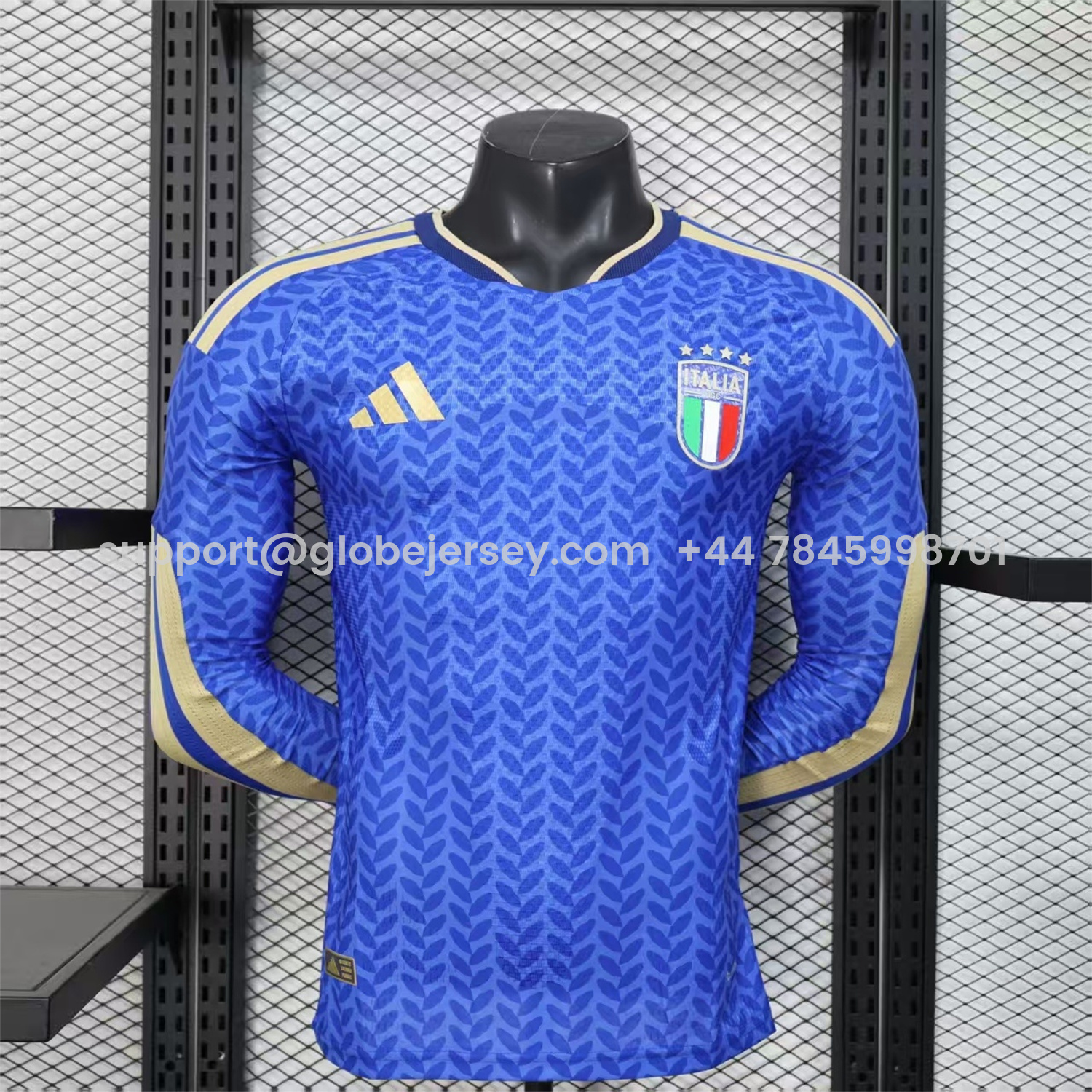 GlobeJersey-Italy 2026 Home Long Sleeves Jersey - Player Version